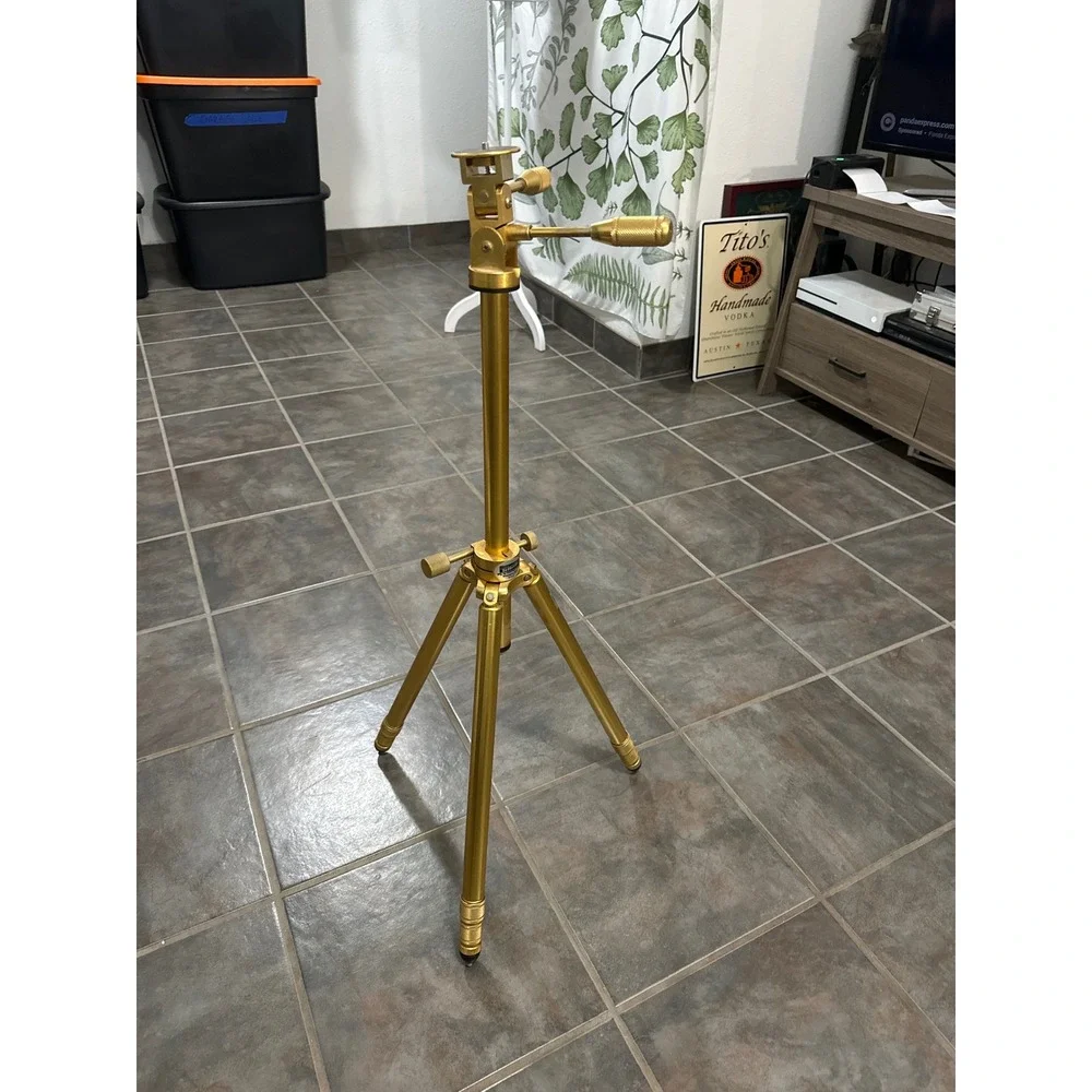 Vintage Gold Tiltall Junior Tripod by Uniphot Corp Made in USA Camera Stand